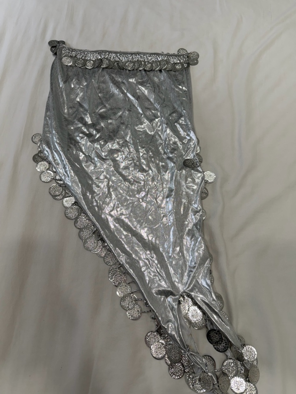 silver belly dancing costume